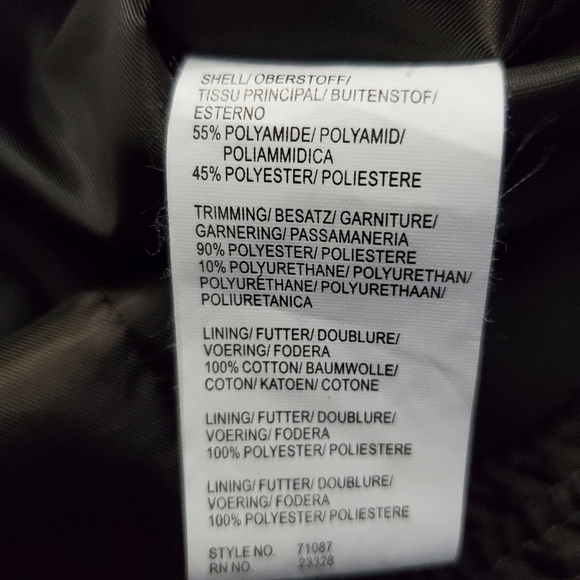 Brown Tulle Trim Moto Jacket Size XL Raw Edge Lined Retro Zipper Pockets Biker - Picture 13 of 15